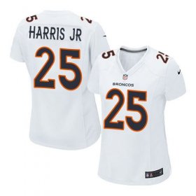 Wholesale Cheap Nike Broncos #25 Chris Harris Jr White Women\'s Stitched NFL Game Event Jersey