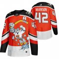 Wholesale Cheap Anaheim Ducks #42 Josh Manson Red Men's Adidas 2020-21 Reverse Retro Alternate NHL Jersey