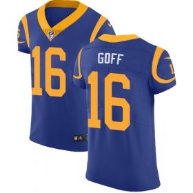 Wholesale Cheap Nike Rams #16 Jared Goff Royal Blue Alternate Men\'s Stitched NFL Vapor Untouchable Elite Jersey