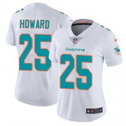 Wholesale Cheap Nike Dolphins #25 Xavien Howard White Women's Stitched NFL Vapor Untouchable Limited Jersey