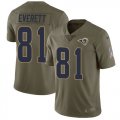 Wholesale Cheap Nike Rams #81 Gerald Everett Olive Men's Stitched NFL Limited 2017 Salute to Service Jersey