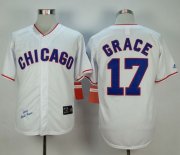 Wholesale Cheap Mitchell And Ness 1988 Cubs #17 Mark Grace White Stitched MLB Jersey