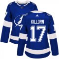Wholesale Cheap Adidas Lightning #17 Alex Killorn Blue Home Authentic Women's Stitched NHL Jersey