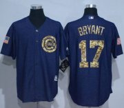 Wholesale Cheap Cubs #17 Kris Bryant Denim Blue Salute to Service Stitched MLB Jersey