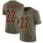 Wholesale Cheap Nike Bengals #22 William Jackson III Olive Men's Stitched NFL Limited 2017 Salute To Service Jersey
