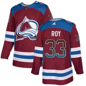 Wholesale Cheap Adidas Avalanche #33 Patrick Roy Burgundy Home Authentic Drift Fashion Stitched NHL Jersey