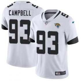 Wholesale Cheap Nike Jaguars #93 Calais Campbell White Men\'s Stitched NFL Vapor Untouchable Limited Jersey