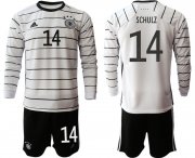 Wholesale Cheap Men 2021 European Cup Germany home white Long sleeve 14 Soccer Jersey1