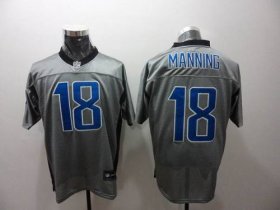 Wholesale Cheap Colts #18 Peyton Manning Grey Shadow Stitched NFL Jersey