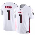 Cheap Youth Atlanta Falcons #1 Darnell Mooney White 2024 F.U.S.E. Vapor Untouchable Limited Stitched Jersey