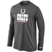 Wholesale Cheap Nike Indianapolis Colts Critical Victory Long Sleeve NFL T-Shirt Dark Grey