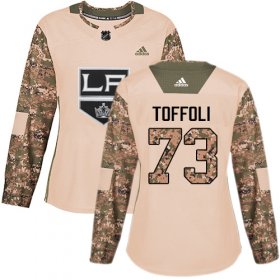 Wholesale Cheap Adidas Kings #73 Tyler Toffoli Camo Authentic 2017 Veterans Day Women\'s Stitched NHL Jersey