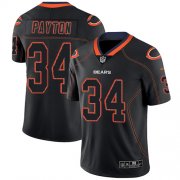 Wholesale Cheap Nike Bears #34 Walter Payton Lights Out Black Men's Stitched NFL Limited Rush Jersey