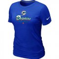 Wholesale Cheap Women's Nike Miami Dolphins Critical Victory NFL T-Shirt Blue
