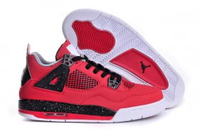 Wholesale Cheap Womens Air Jordan 4 (IV) Retro Shoes Dark Red/black-white