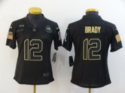Wholesale Cheap Women's Tampa Bay Buccaneers #12 Tom Brady Black 2020 Salute To Service Stitched NFL Nike Limited Jersey