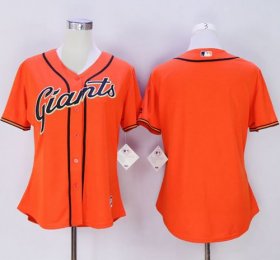 Wholesale Cheap Giants Blank Orange Women\'s Alternate Stitched MLB Jersey