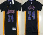 Wholesale Cheap Men's Los Angeles Lakers #24 Kobe Bryant Revolution 30 AU New Black Short-Sleeved Jersey