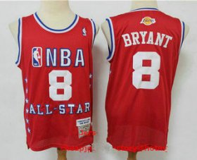 Wholesale Cheap Men\'s Los Angeles Lakers #8 Kobe Bryant Red 2003 All Star Swingman Throwback Jersey