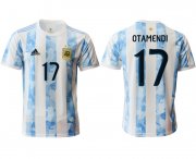 Wholesale Cheap Men 2020-2021 Season National team Argentina home aaa version white 17 Soccer Jersey