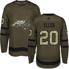 Wholesale Cheap Adidas Capitals #20 Lars Eller Green Salute to Service Stitched NHL Jersey
