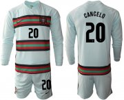 Wholesale Cheap Men 2021 European Cup Portugal away Long sleeve 20 soccer jerseys