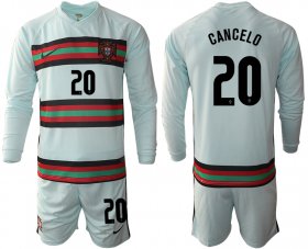 Wholesale Cheap Men 2021 European Cup Portugal away Long sleeve 20 soccer jerseys