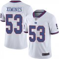 Wholesale Cheap Nike Giants #53 Oshane Ximines White Men's Stitched NFL Limited Rush Jersey