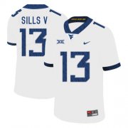Wholesale Cheap West Virginia Mountaineers 13 David Sills V White College Football Jersey