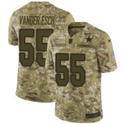 Wholesale Cheap Nike Cowboys #55 Leighton Vander Esch Camo Men's Stitched NFL Limited 2018 Salute To Service Jersey
