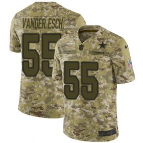 Wholesale Cheap Nike Cowboys #55 Leighton Vander Esch Camo Men\'s Stitched NFL Limited 2018 Salute To Service Jersey