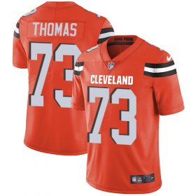 Wholesale Cheap Nike Browns #73 Joe Thomas Orange Alternate Men\'s Stitched NFL Vapor Untouchable Limited Jersey