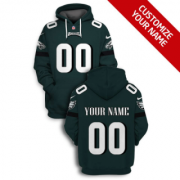 Wholesale Cheap Men's Philadelphia Eagles Active Player Dark Green Custom 2021 Pullover Hoodie