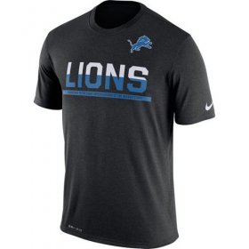 Wholesale Cheap Men\'s Detroit Lions Nike Practice Legend Performance T-Shirt Black