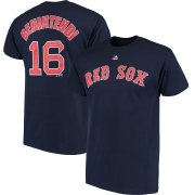 Wholesale Cheap Boston Red Sox #16 Andrew Benintendi Majestic Official Name & Number T-Shirt Navy