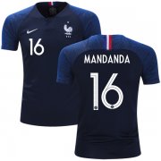 Wholesale Cheap France #16 Mandanda Home Kid Soccer Country Jersey