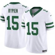 Cheap Men's New York Jets #15 Brett Rypien 2023 F.U.S.E. White Throwback Vapor Untouchable Limited Football Stitched Jersey