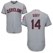 Wholesale Cheap Indians #14 Larry Doby Grey Flexbase Authentic Collection Stitched MLB Jersey