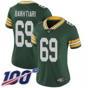 Wholesale Cheap Nike Packers #69 David Bakhtiari Green Team Color Women's Stitched NFL 100th Season Vapor Limited Jersey