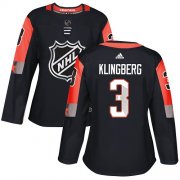 Wholesale Cheap Adidas Stars #3 John Klingberg Black 2018 All-Star Central Division Authentic Women's Stitched NHL Jersey