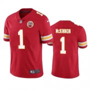 Wholesale Cheap Men's Kansas City Chiefs #1 Jerick McKinnon Red Vapor Untouchable Limited Stitched Football Jersey