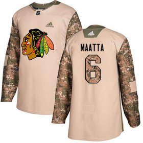 Wholesale Cheap Adidas Blackhawks #6 Olli Maatta Camo Authentic 2017 Veterans Day Stitched NHL Jersey