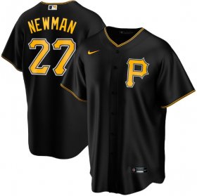 Wholesale Cheap Men\'s Pittsburgh Pirates #27 Kevin Newman Black Cool Base Stitched Jersey
