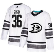 Wholesale Cheap Adidas Ducks #36 John Gibson White Authentic 2019 All-Star Youth Stitched NHL Jersey