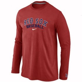 Wholesale Cheap Boston Red Sox Long Sleeve MLB T-Shirt Red