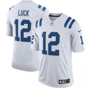 Wholesale Cheap Indianapolis Colts #12 Andrew Luck Men's Nike White Vapor Limited Team Jersey