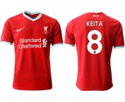 Wholesale Cheap Men 2020-2021 club Liverpool home aaa version 8 red Soccer Jerseys