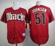 Wholesale Cheap Diamondbacks #51 Randy Johnson Red Cool Base Stitched MLB Jersey