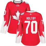 Wholesale Cheap Team Canada #70 Braden Holtby Red 2016 World Cup Women's Stitched NHL Jersey