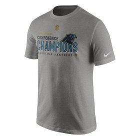 Wholesale Cheap Carolina Panthers Nike 2015 NFC Conference Champions Trophy Collection Locker Room T-Shirt Charcoal